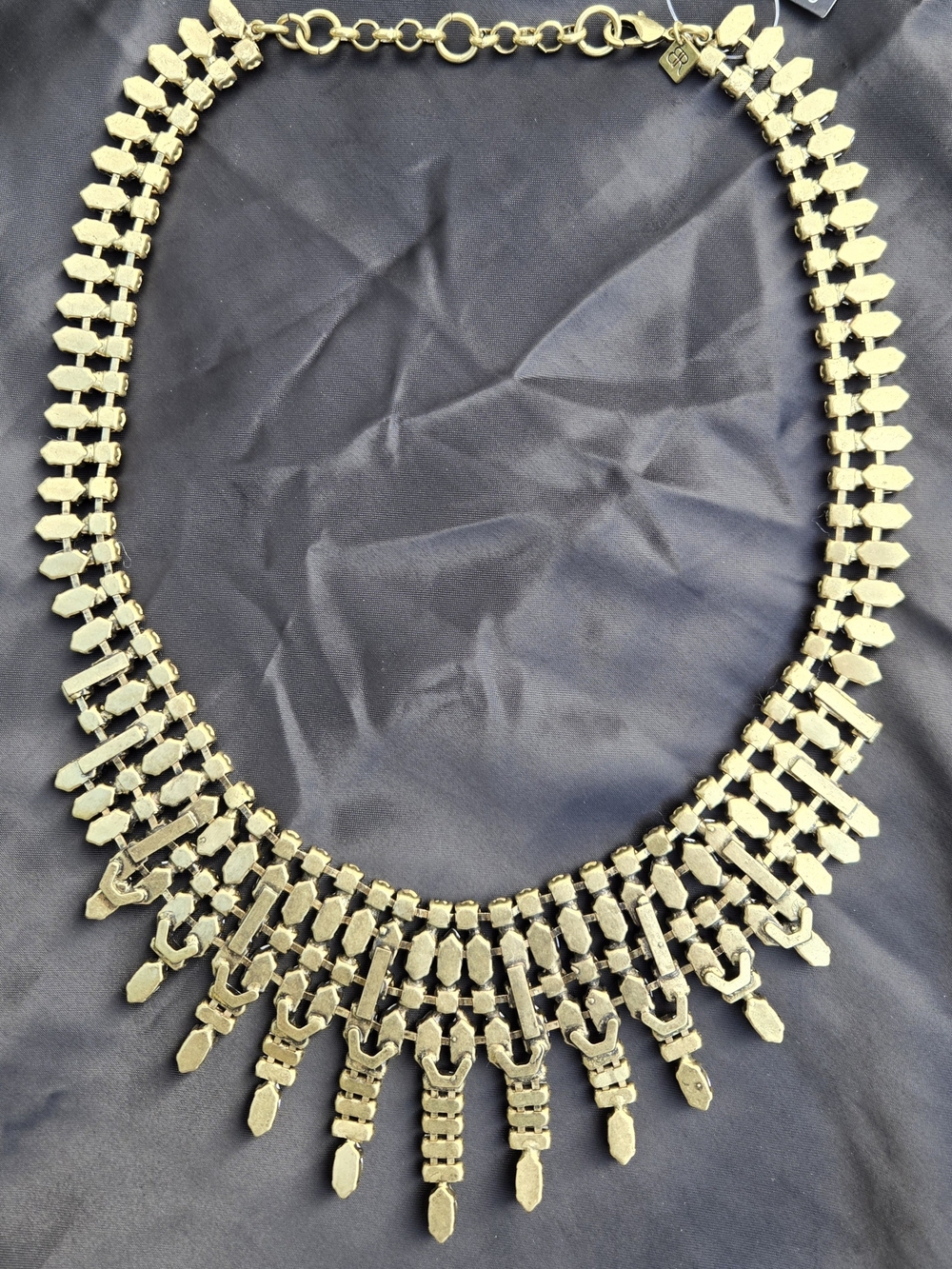 Banana Republic Goldtone Multi-color Fringe Statement Bib Necklace - NWT! - Picture 11 of 11